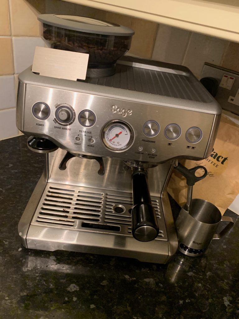 SAGE Barista Express BES875UK Bean to Cup Coffee Machine - Silver